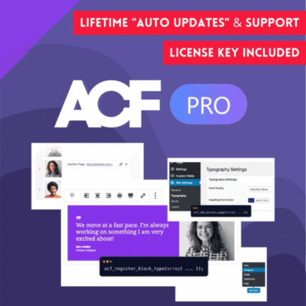 ACF Pro - Advanced Custom Fields (Lifetime Updates and all features unlocked)